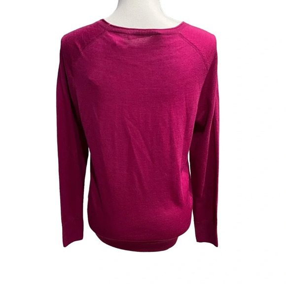 Trina Turk Long Sleeve V Neck Merino Wool Sweater Pink Women’s Size Small NWT - Picture 4 of 11